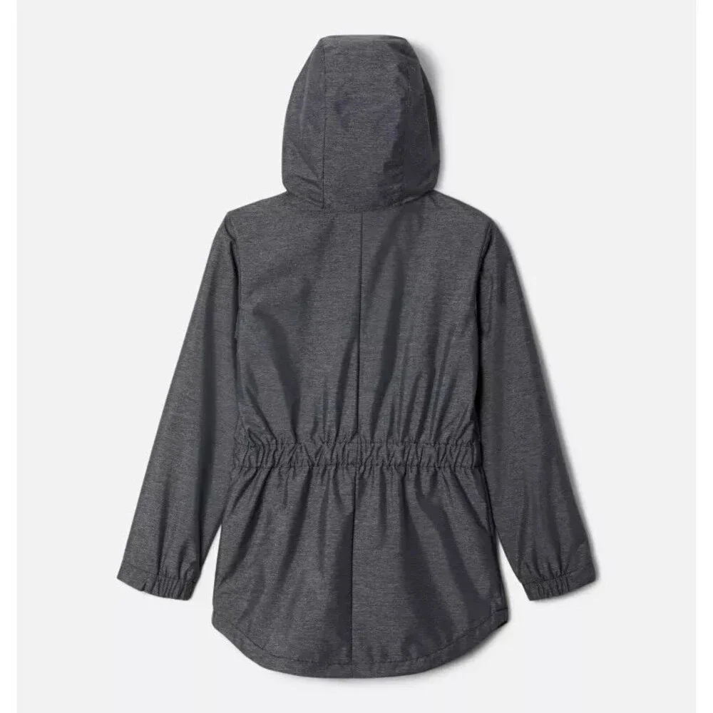 Columbia Lillian Ridge Rain Jackets Girls XS Black Waterproof Full Zip QLW483